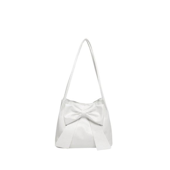 Pu Leather Shoulder Tote Bags Bow Satchel Purses White One-Size :D - Picture 1 of 5